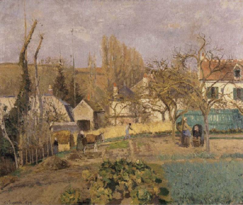 Camille Pissarro Kitchen Garden at L-Hermitage oil painting image